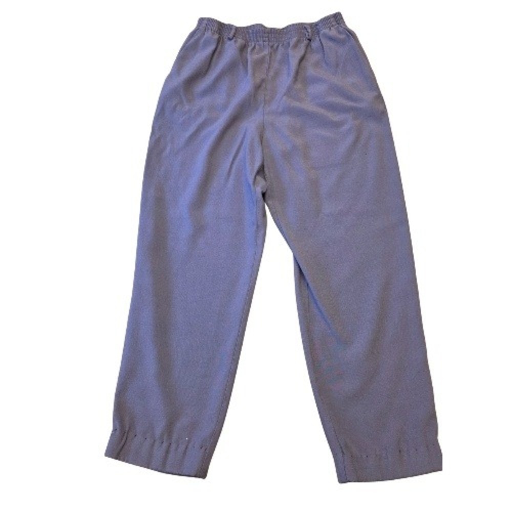 Alfred Dunner Casual Elastic Waist Pants Light‎ Blue Relaxed Fit Hemmed Issue